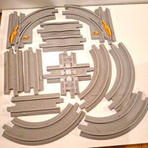 Geotrax Gray Railroad Train Tracks Lot 12 Pc  Straight Curves Fisher Price
